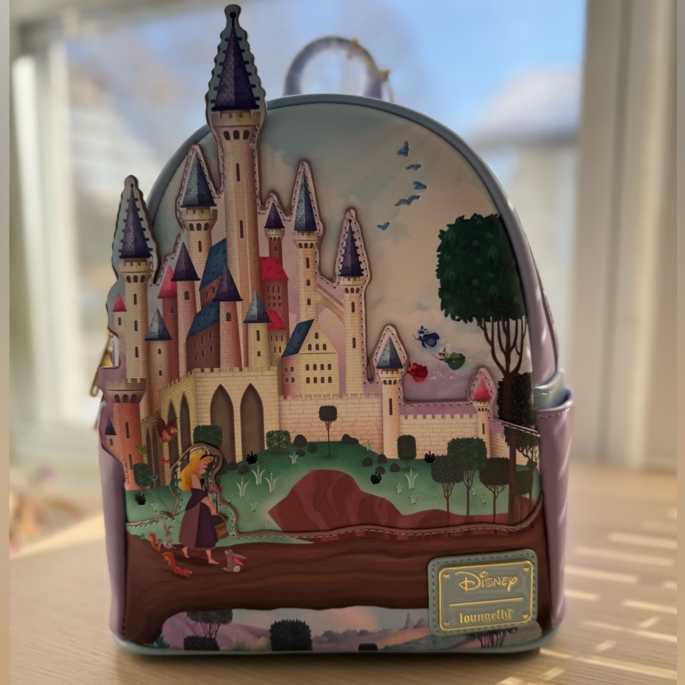 NWT Disney Loungefly Princess Castle Series Sleeping Beauty Mini Backpack